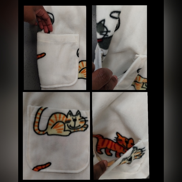 Aegean Apparel Polyester Cat White Sleepwear & Robes Women Cat Lady Granny Core - Picture 10 of 11